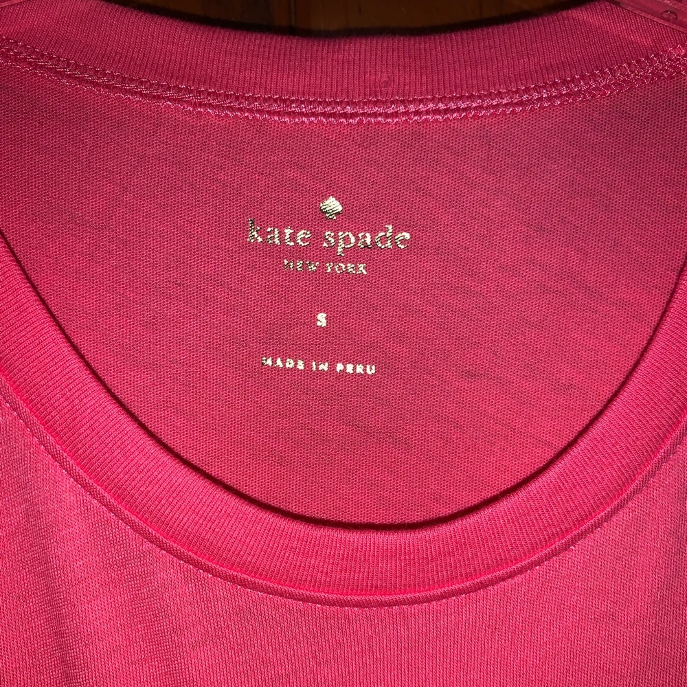 Kate Spade New York Pink Ruffle Sleeve Tee - Picture 3 of 16